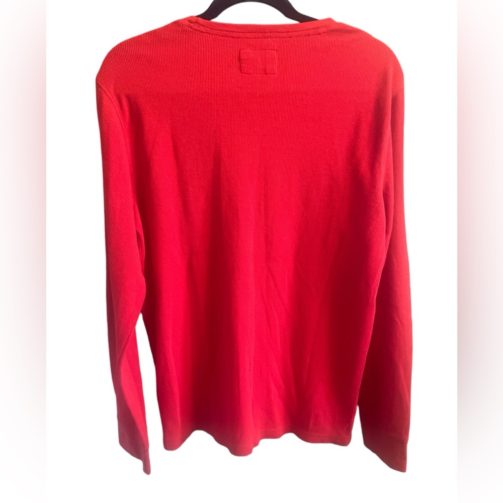 Express Men’s Red Waffle Long Sleeve Top Size Large‎ - Picture 3 of 4